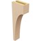 Ekena Millwork 3"W x 6"D x 18"H Thin Huntington Rough Cedar Woodgrain TimberThane Corbel, Primed Tan CORUR03X06X18HUNRCPR - alternate 6